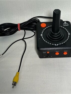 Atari Retro Joystick Controller - Black with Orange Buttons